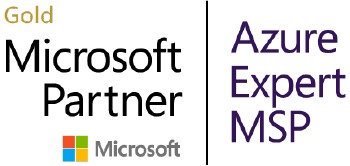 Microsoft logo with gold recognition on security consulting