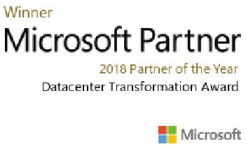 Microsoft logo with recognition of Microsoft Partner of the Year