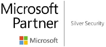 Microsoft logo with silver security recognition for cloud consulting