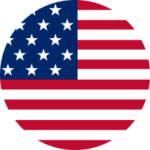 American flag in a circle icon