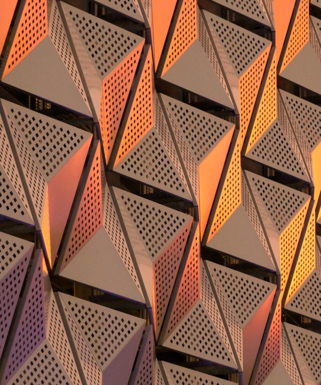 A yellow triangular pattern