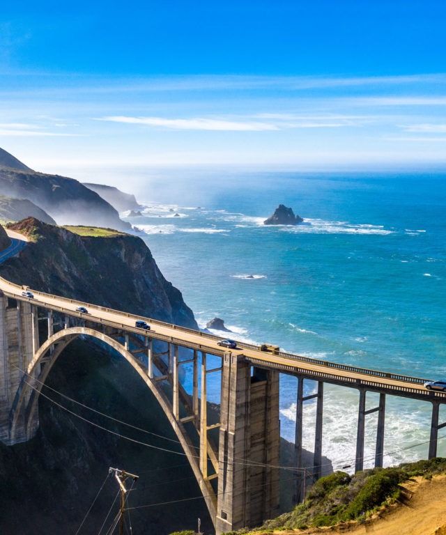 A bridge over an ocean