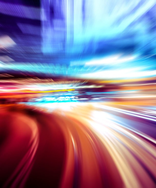 Blurred view of city