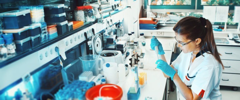 Scientist working in a lab