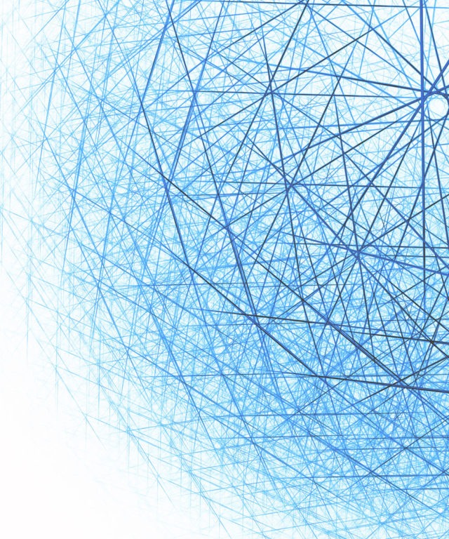 Sphere made out of blue lines
