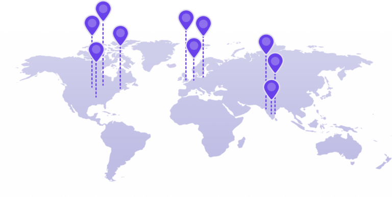 Map of Ensono's locations